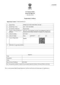 Zafy Gst Certificate